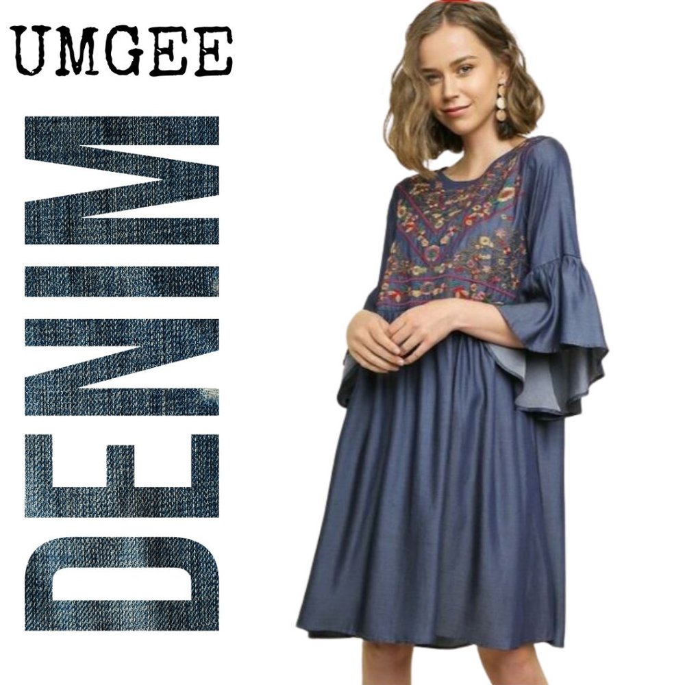 UMGEE Floral Embroidered Dress